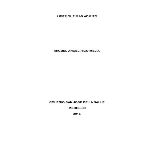 Lider que mas admiro