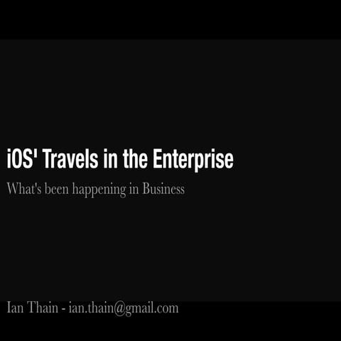 iOS' Travels in the Enterprise