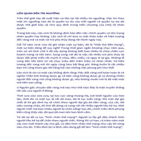 Lien quan den tin nguong