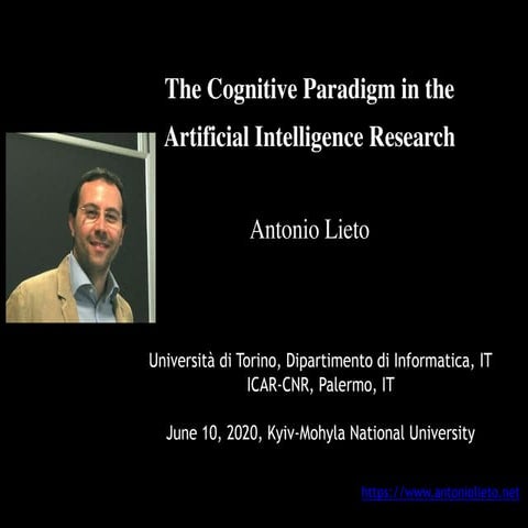 Cognitive Paradigm in AI - Invited Lecture - Kyiv/Kyev - Lieto