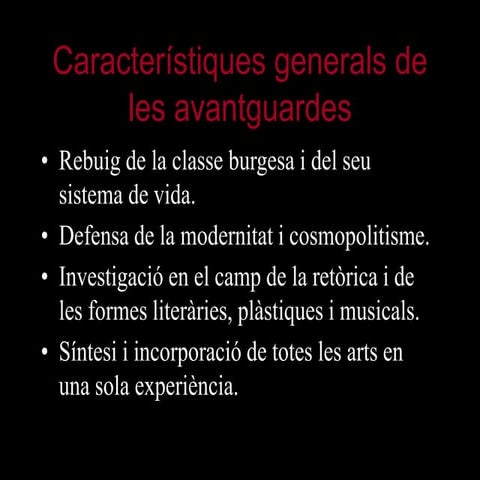 Lietratura de les avantguardes