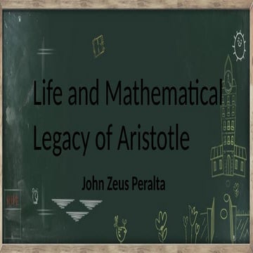 Exploring Aristotle's Life and Contributions to Mathematics: A ...