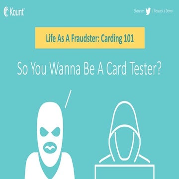 Life As A Fraudster: Carding 101