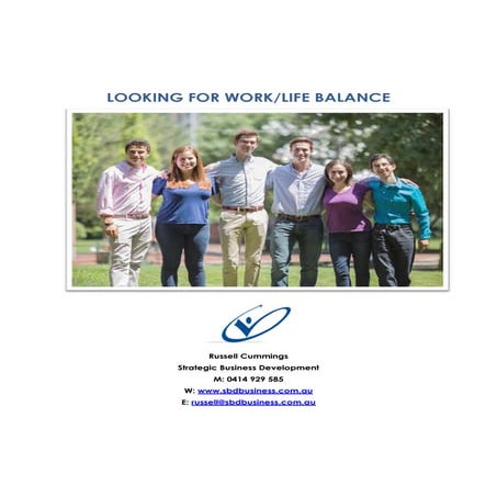 Improving your Work/Life Balance  Workbook