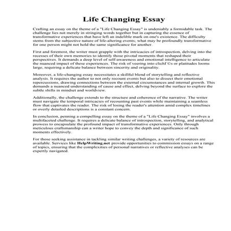Life Changing Essay.pdf