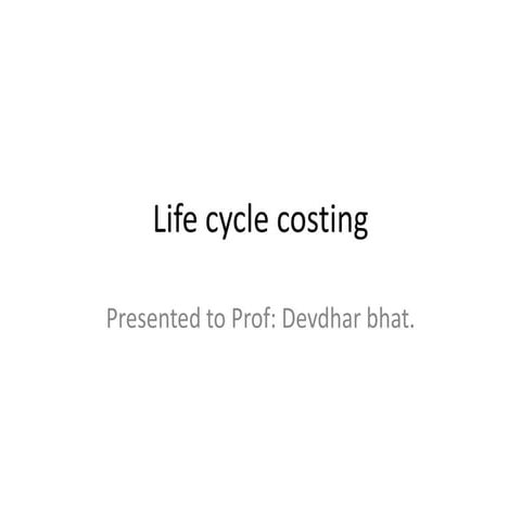 Life cycle costing (sqm)