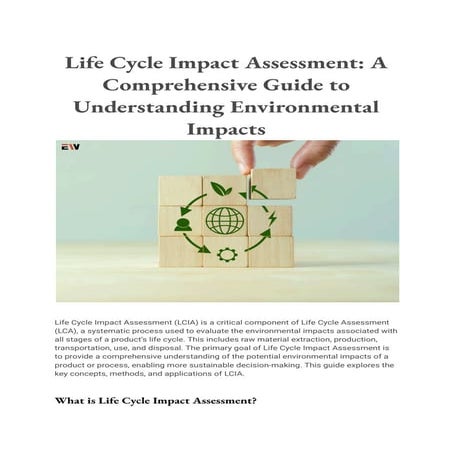 Life Cycle Impact Assessment_ A Comprehensive Guide to Understanding