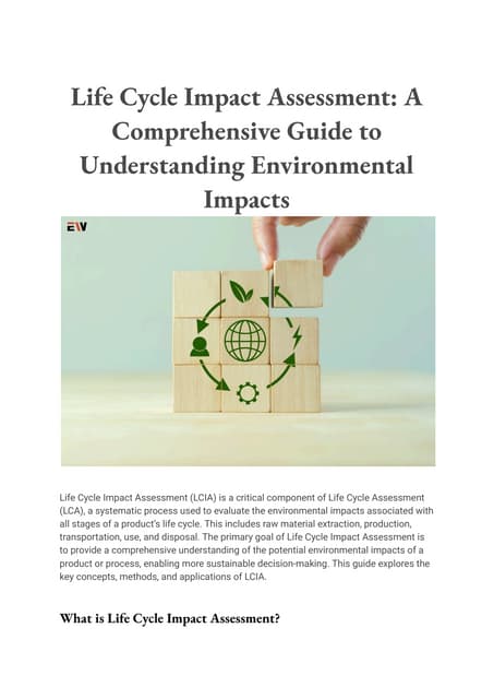 Life Cycle Impact Assessment_ A Comprehensive Guide to Understanding