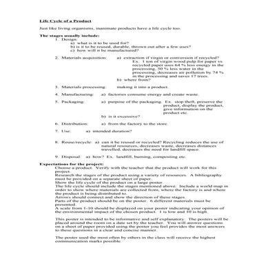 Life Cycle Of A Product