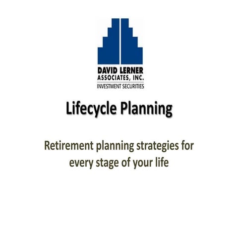 Retirement planning for each stage of your life