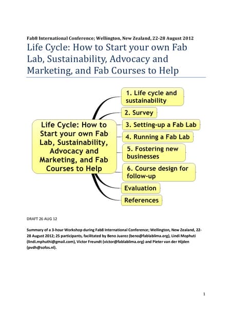 Life cyclereport