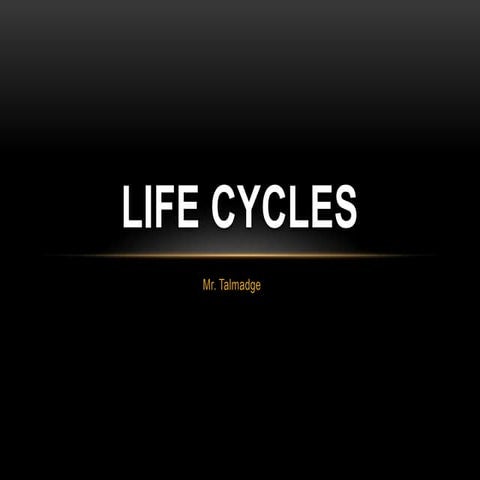 Life cycles ppt