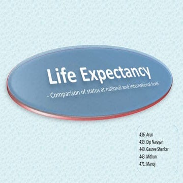 Life expectancy: a comparison