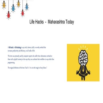 Life hacks     maharashtra today