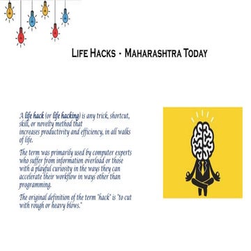 Life hacks     maharashtra today