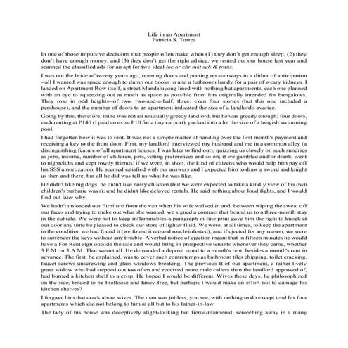 Life in an Apartment by Patricia Torres/Kerima Tuvera