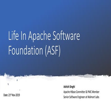 Life in Apache Software Foundation