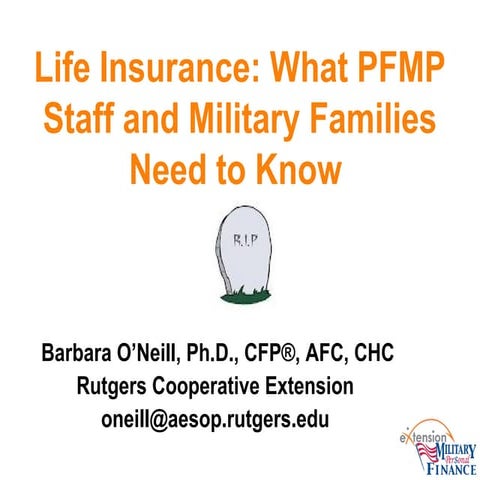 Life insurance: What PFMP Staff and Military Families Need to Know