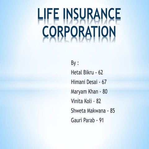 Life insurance corporation ppt(1)