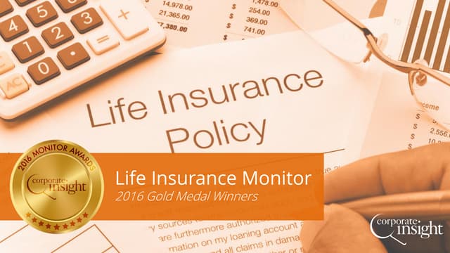 2016 Monitor Awards Gold Winners: Life Insurance