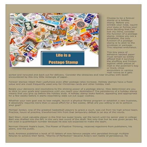 Life Is A Postage Stamp