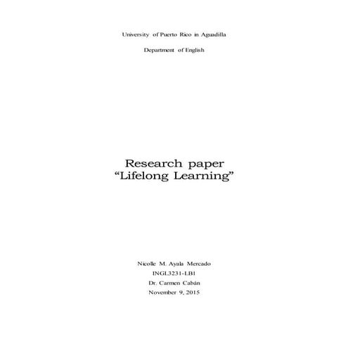 Lifelong Learning 1 Docx