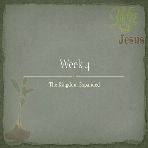 Life of jesus   week 4