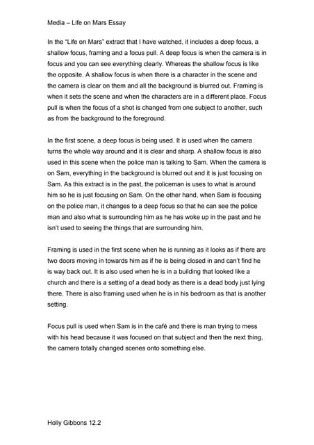 Life On Mars Essay
