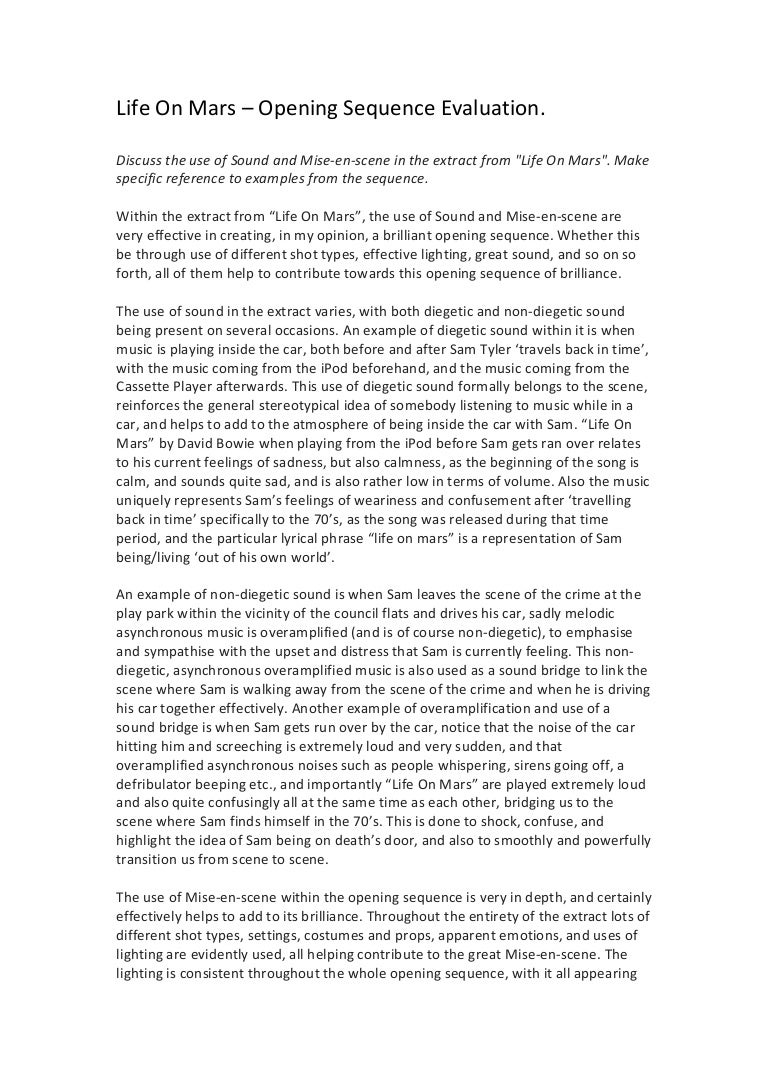 What is the thesis statement of the research report life on mars brainly 06 image