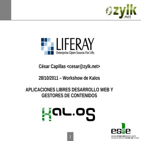 Liferay  Kalos 2011 Workshow