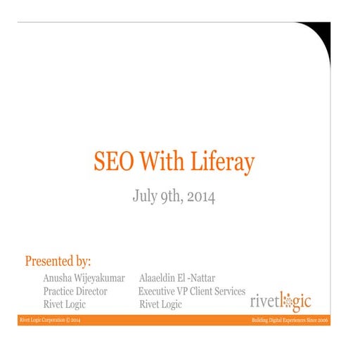 Implementing an SEO Strategy for Your Liferay Websites