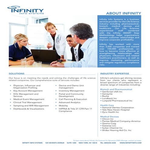 Infinity Life Sciences powered by Dynamics CRM
