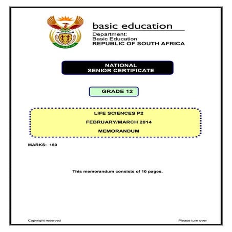 Life sciences p2 feb march 2014 memo eng