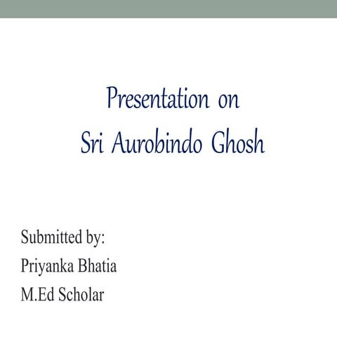 Shri Aurobindo 