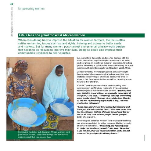 Life’s less of a grind for west african women