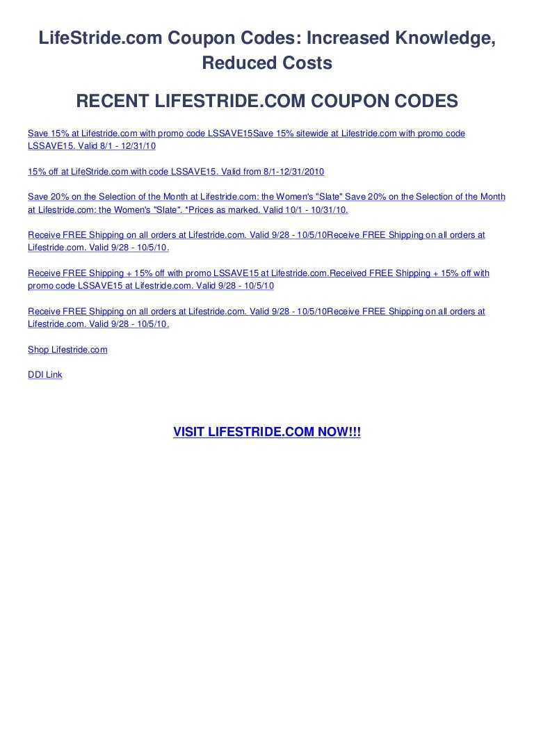 lifestride coupons