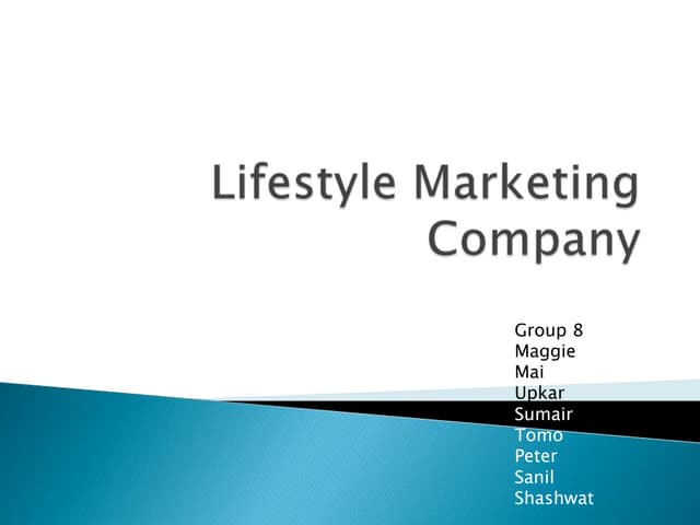 Data analysis of Life style Marketing company