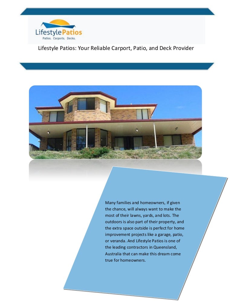Lifestyle Patios Your Reliable Carport Patio And Deck Provider