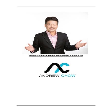 Life-Time Achievement Award 2019 - Andrew Chow