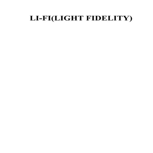 LIFI (Light Fidelity)