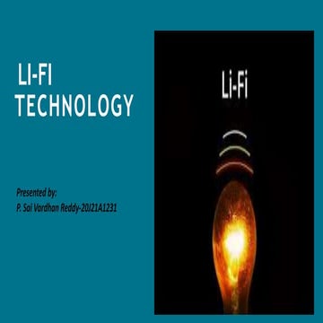 How li fi technology is working is being presented.