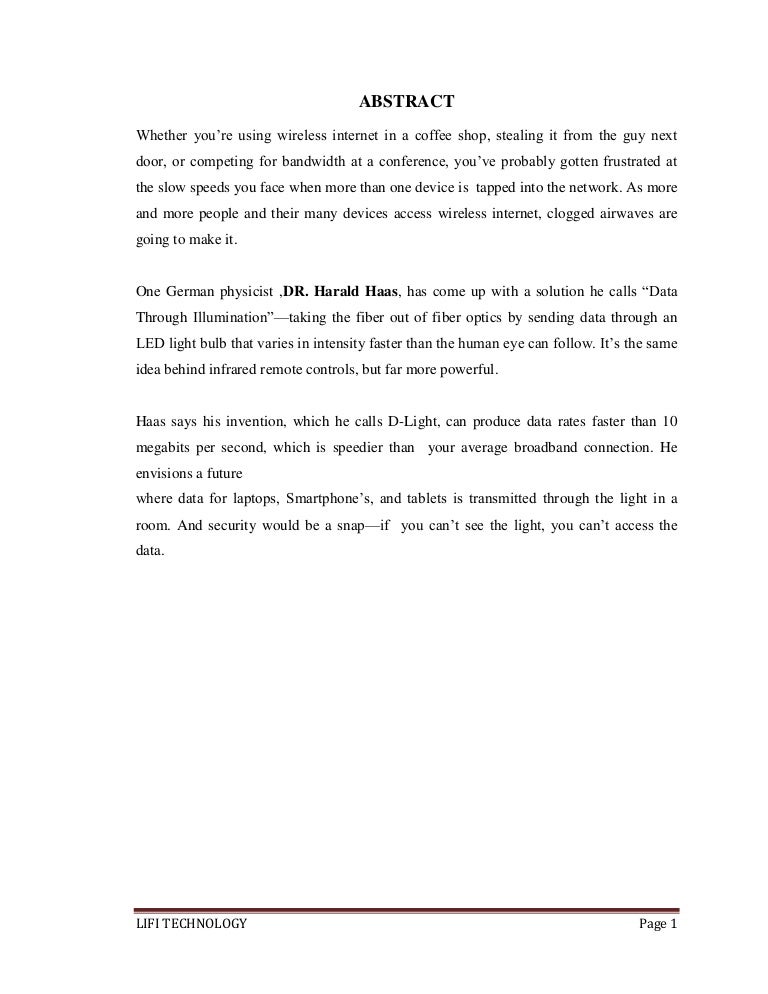 Lifi Technology Documentation