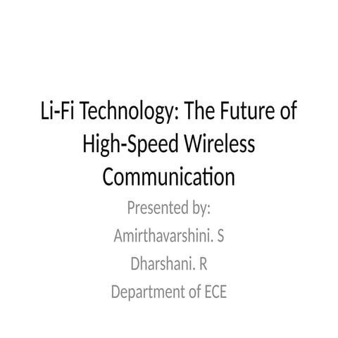 Li Fi Technology: Revolutionizing High-Speed Wireless Communication ...