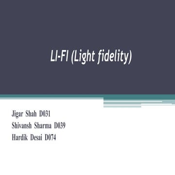 Audio signal transmission using Li-Fi. | PDF