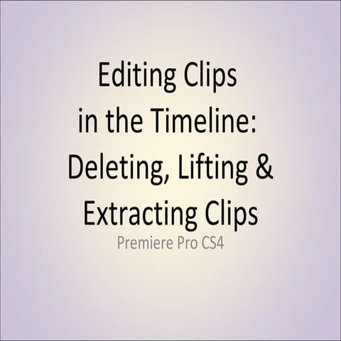 Lifting and extracting clips