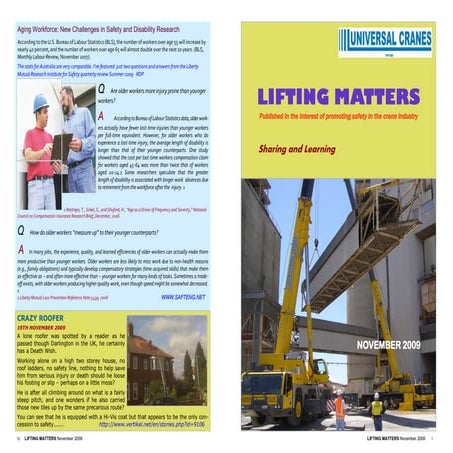 Lifting Matters Issue 8 November 2009