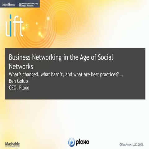 Ben Golub: Business Networking via Web 2.0