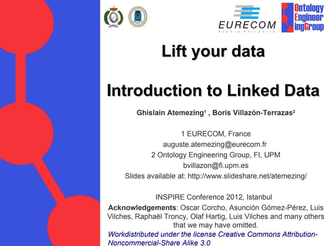 Lift your data_inspire2012
