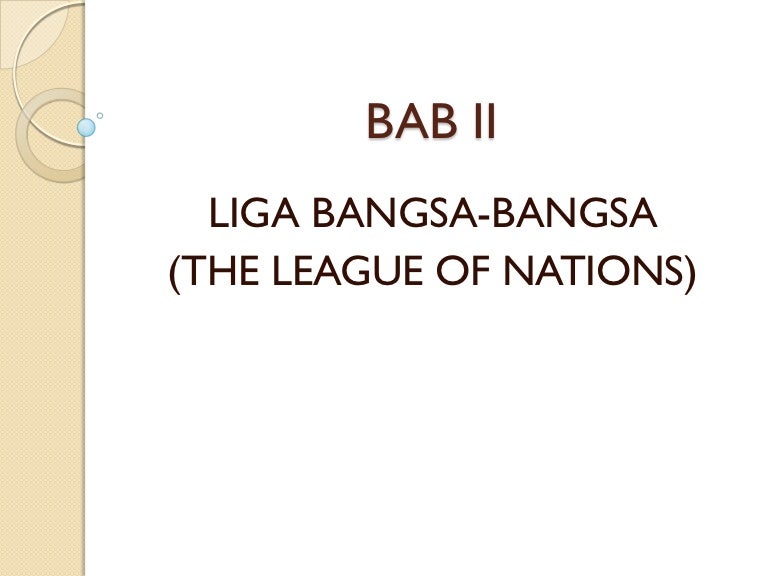 Liga Bangsa Bangsa