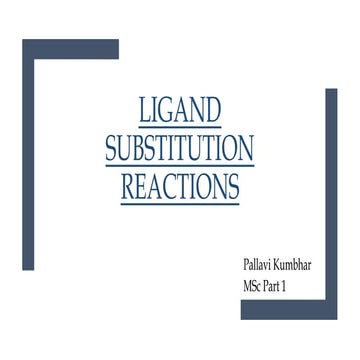 Ligand substitution reactions